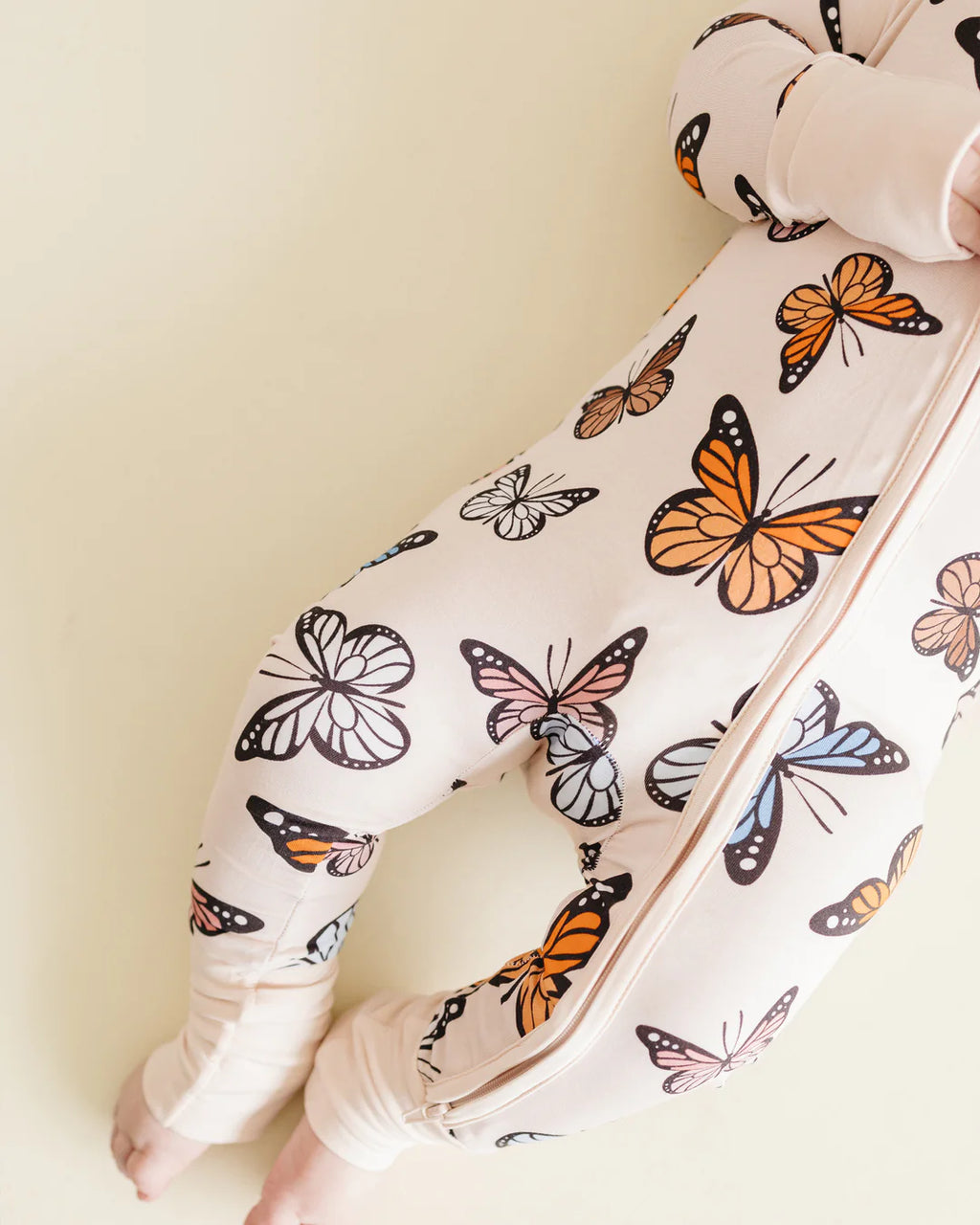 Bamboo Zip Romper - Butterflies