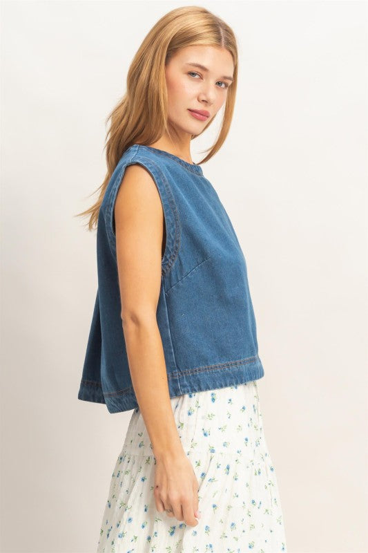 Remi Denim Top