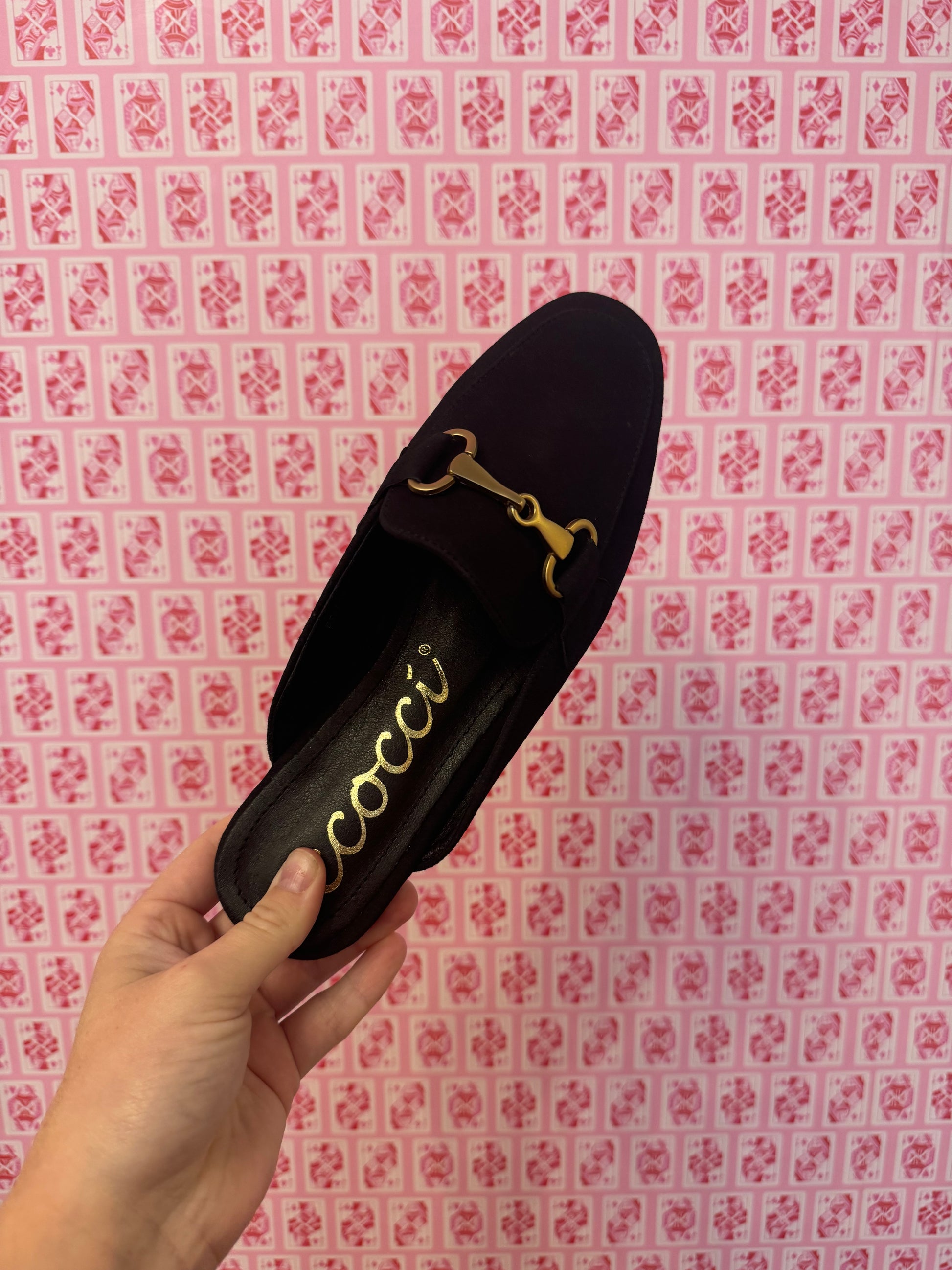 Eileen Matte Link Flats - Black