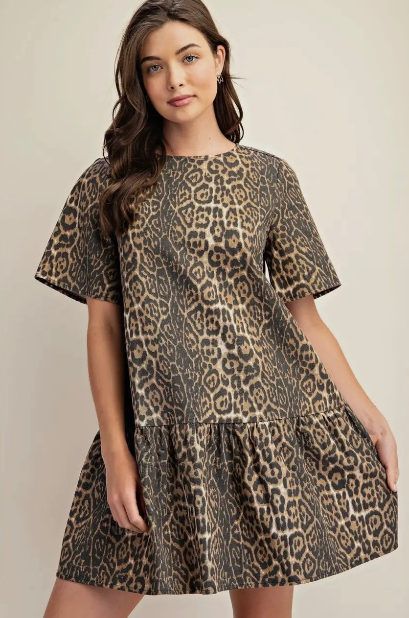 Into The Wild Denim Mini Dress