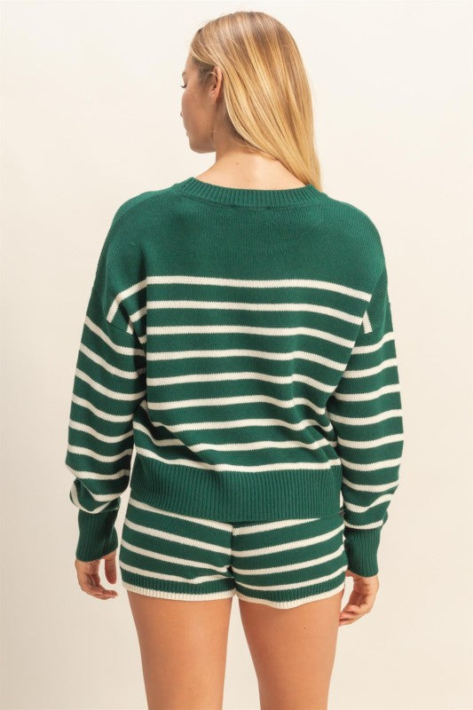Striped Knit Matching Set