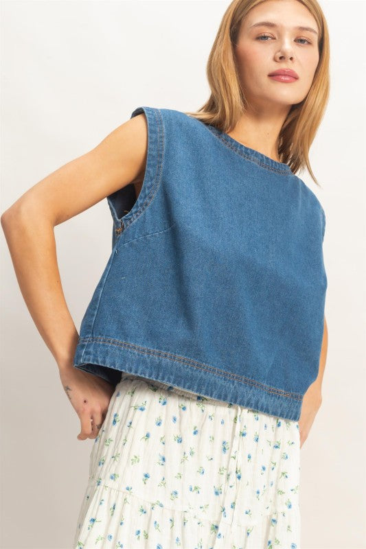 Remi Denim Top