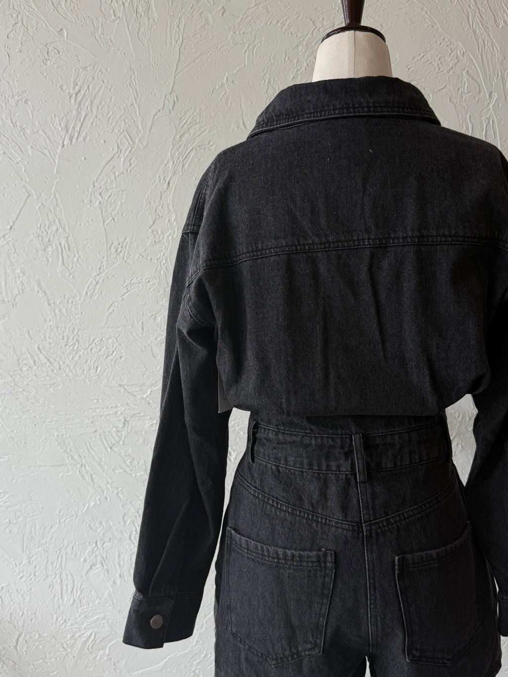 Long Sleeve Denim Romper