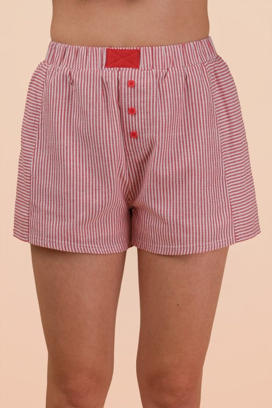 Boxer Shorts - Red Striped