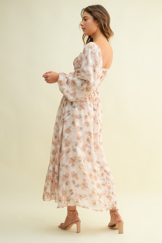 Fall Floral Maxi Dress