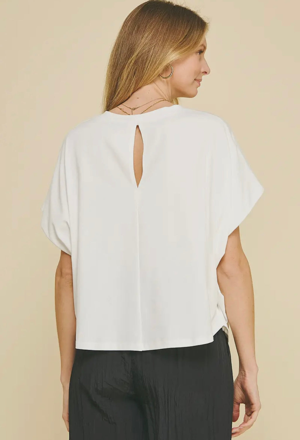 Solid Tunic Top - White