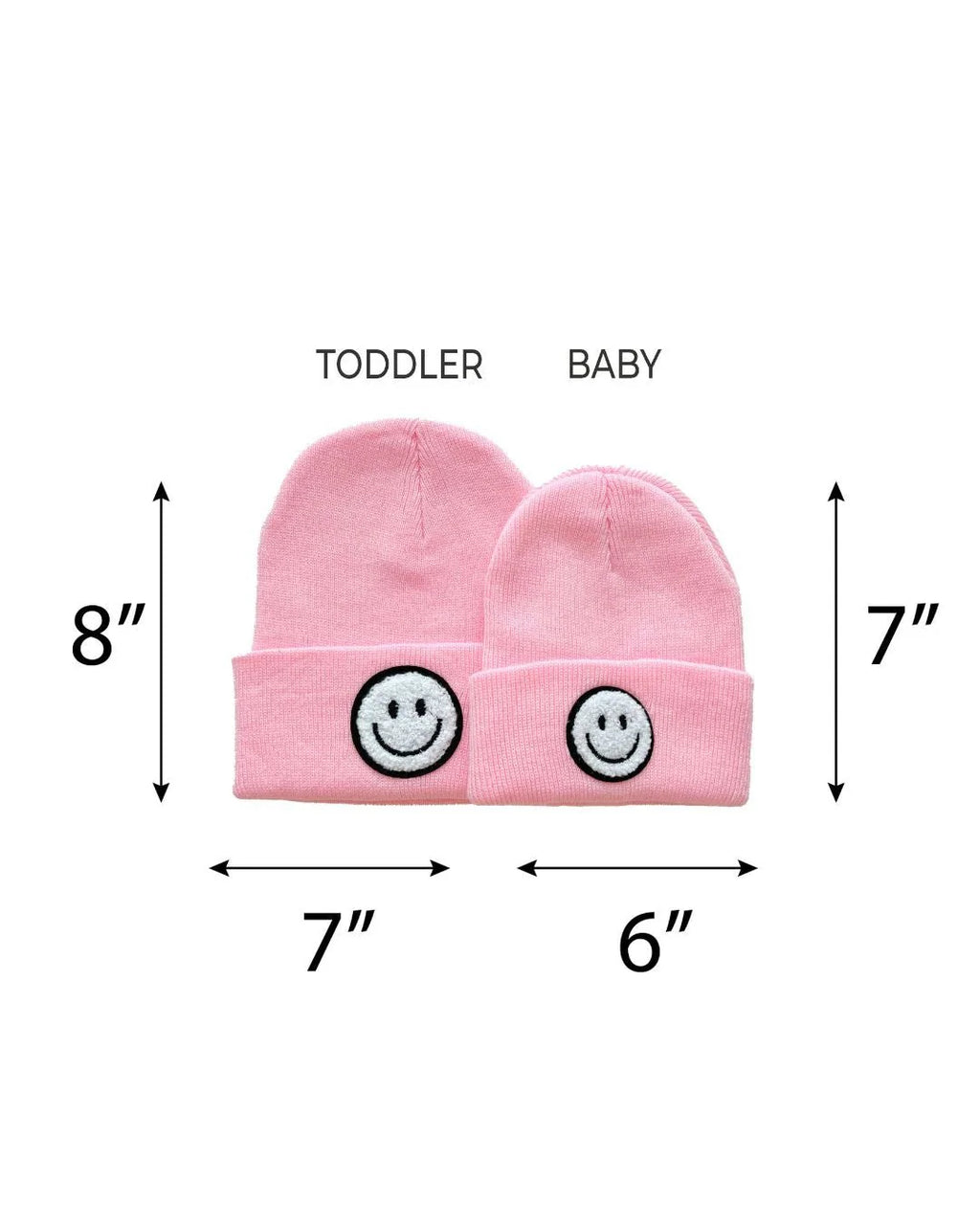 Kids Smiley Beanie - Pink
