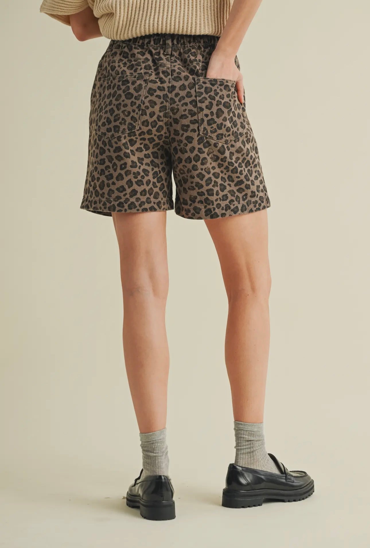 Lady in Leopard Shorts
