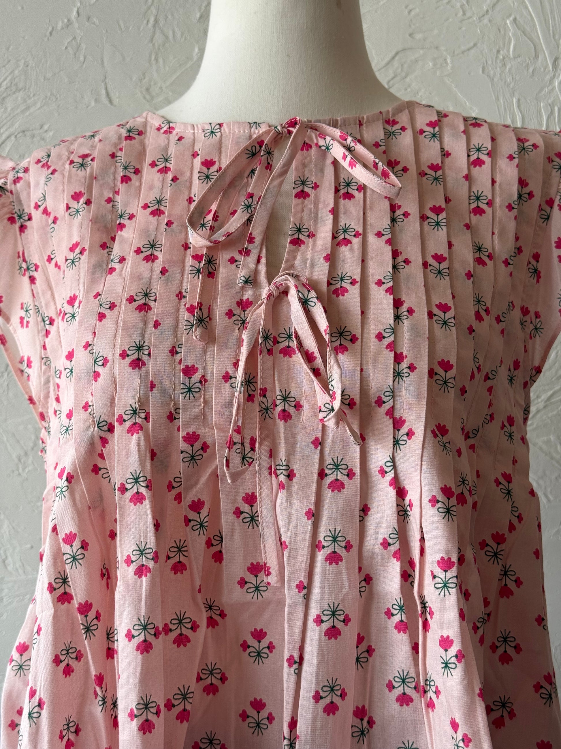 Floral Pleated Blouse