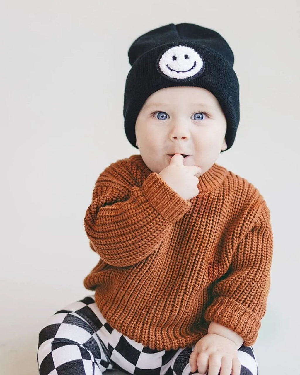 Kids Chunky Knit Sweater - Rust