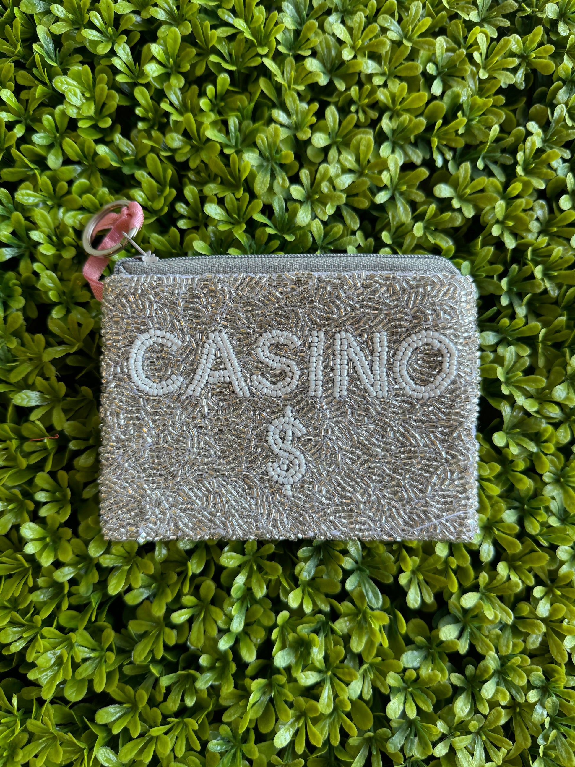 Casino $ Beaded Coin Purse