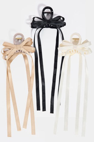 Ribbon Bow Claw Clip