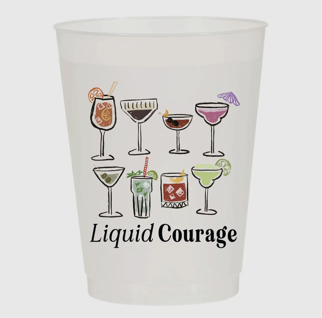 Liquid Courage Frosted Cups