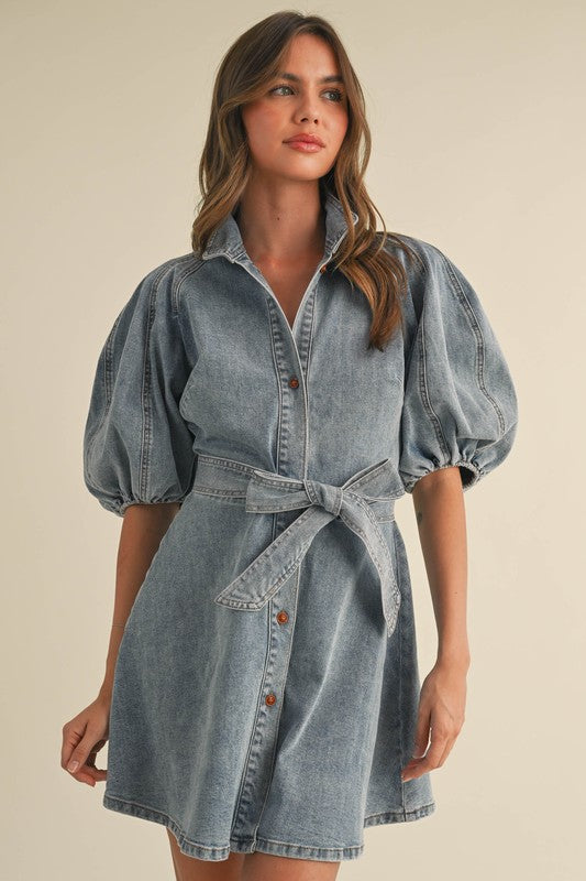 Flare Denim Dress