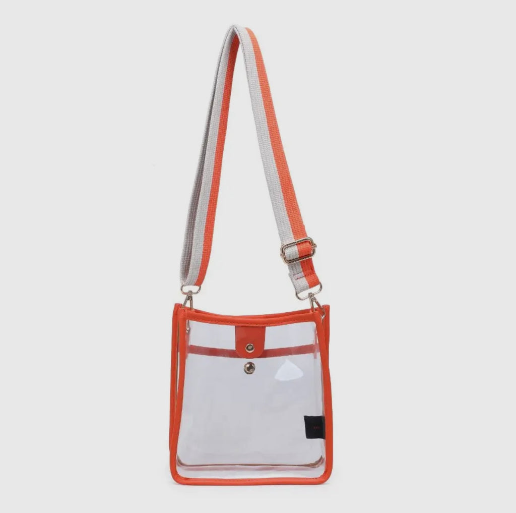 Beckham Clear Stadium Bag - Orange