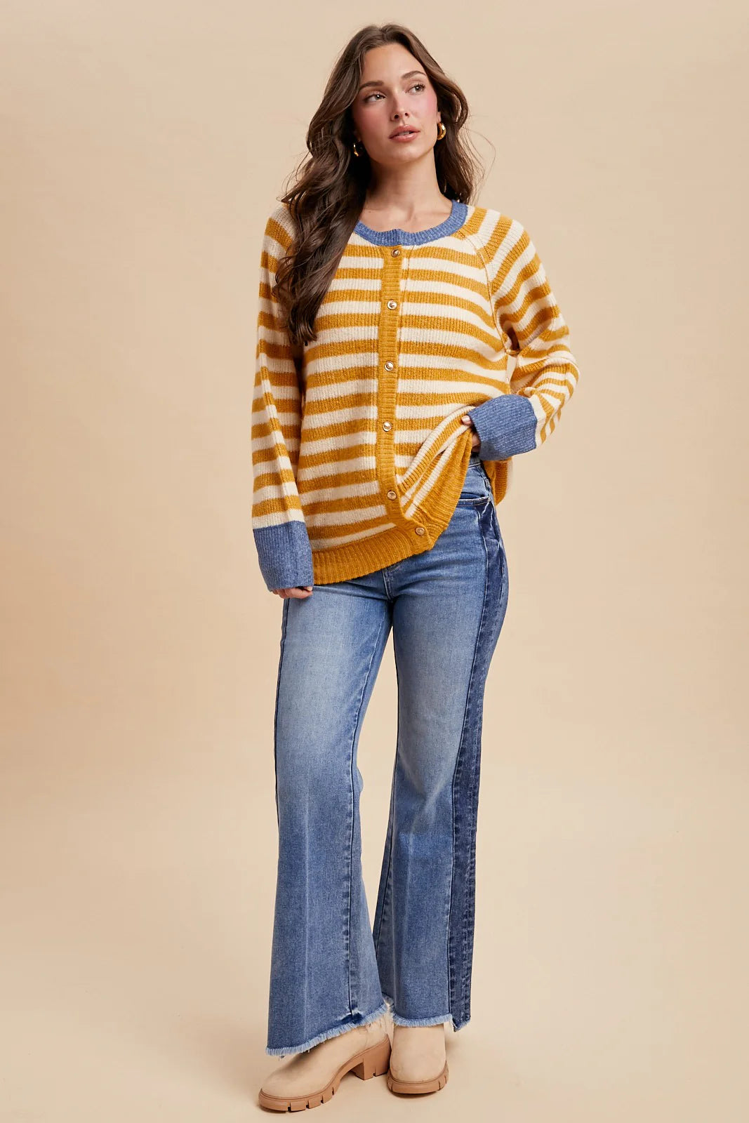 Carolyne Sweater - Blue/Gold