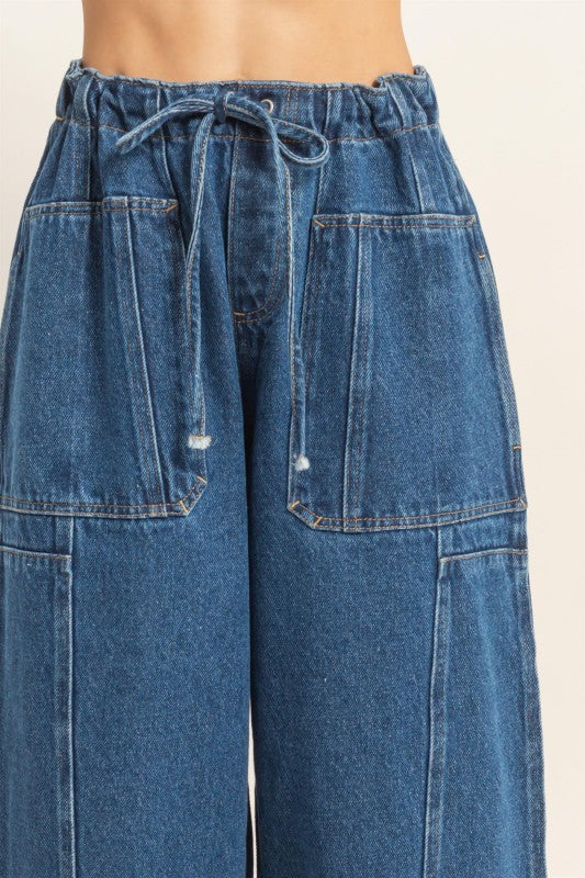 Melanie Denim Pants - Dark