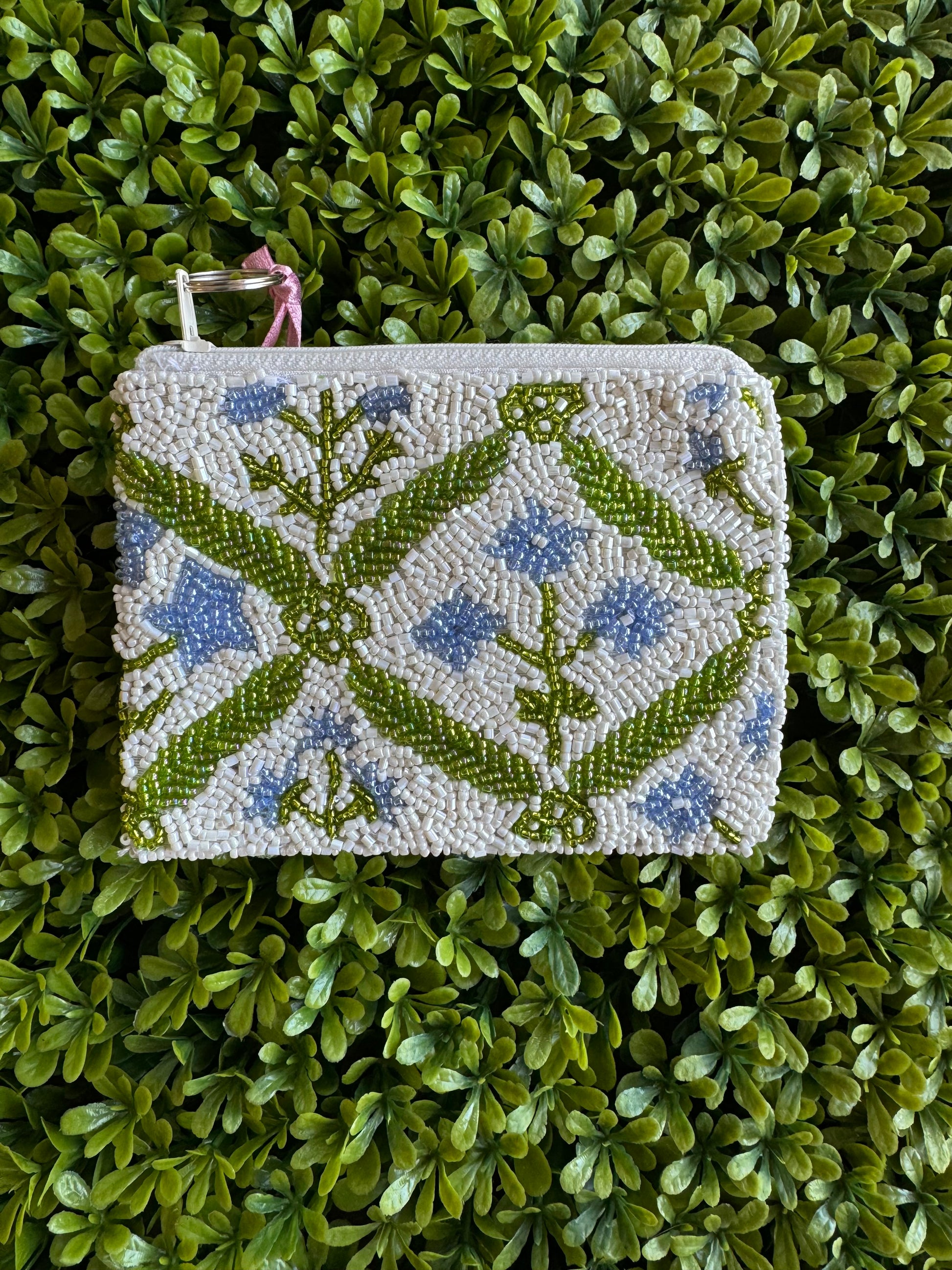 Floral Beaded Coin Purse
