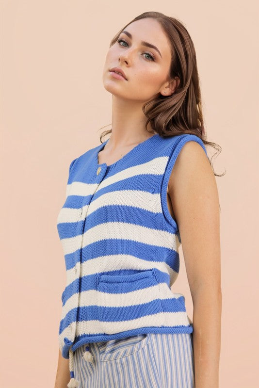 Shelby Button Down Knit Top