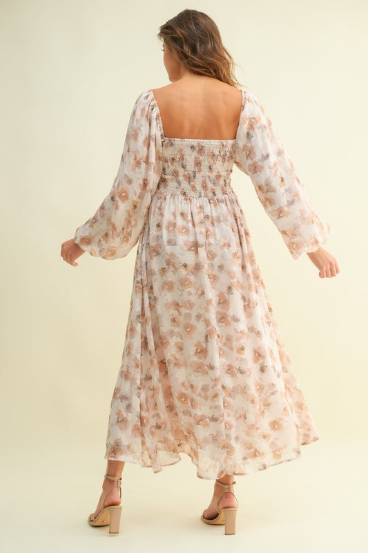 Fall Floral Maxi Dress