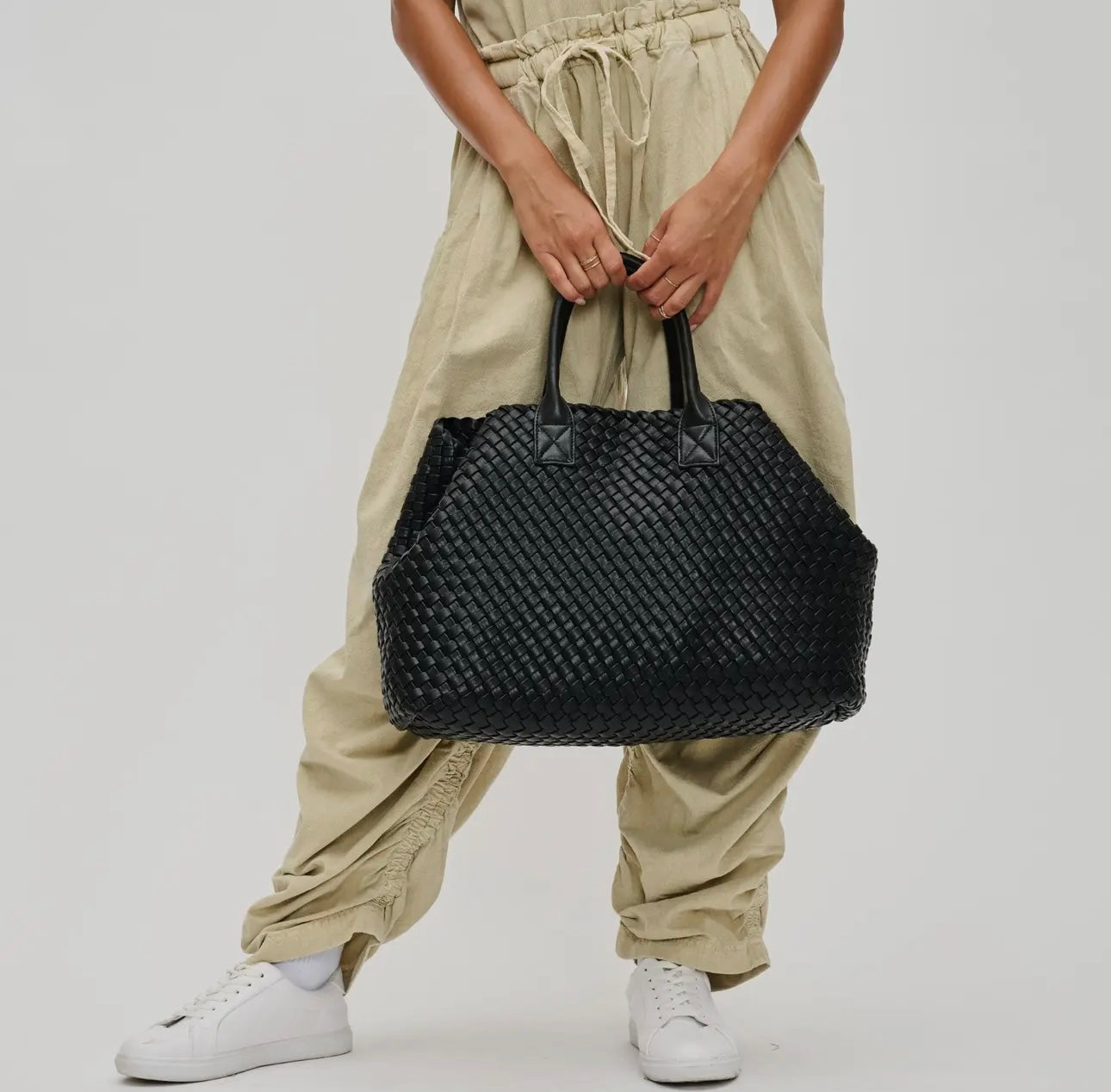 Ithaca Vegan Leather Tote - Black