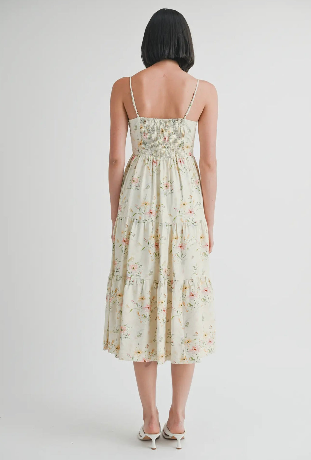 Ruffle Floral Midi Dress