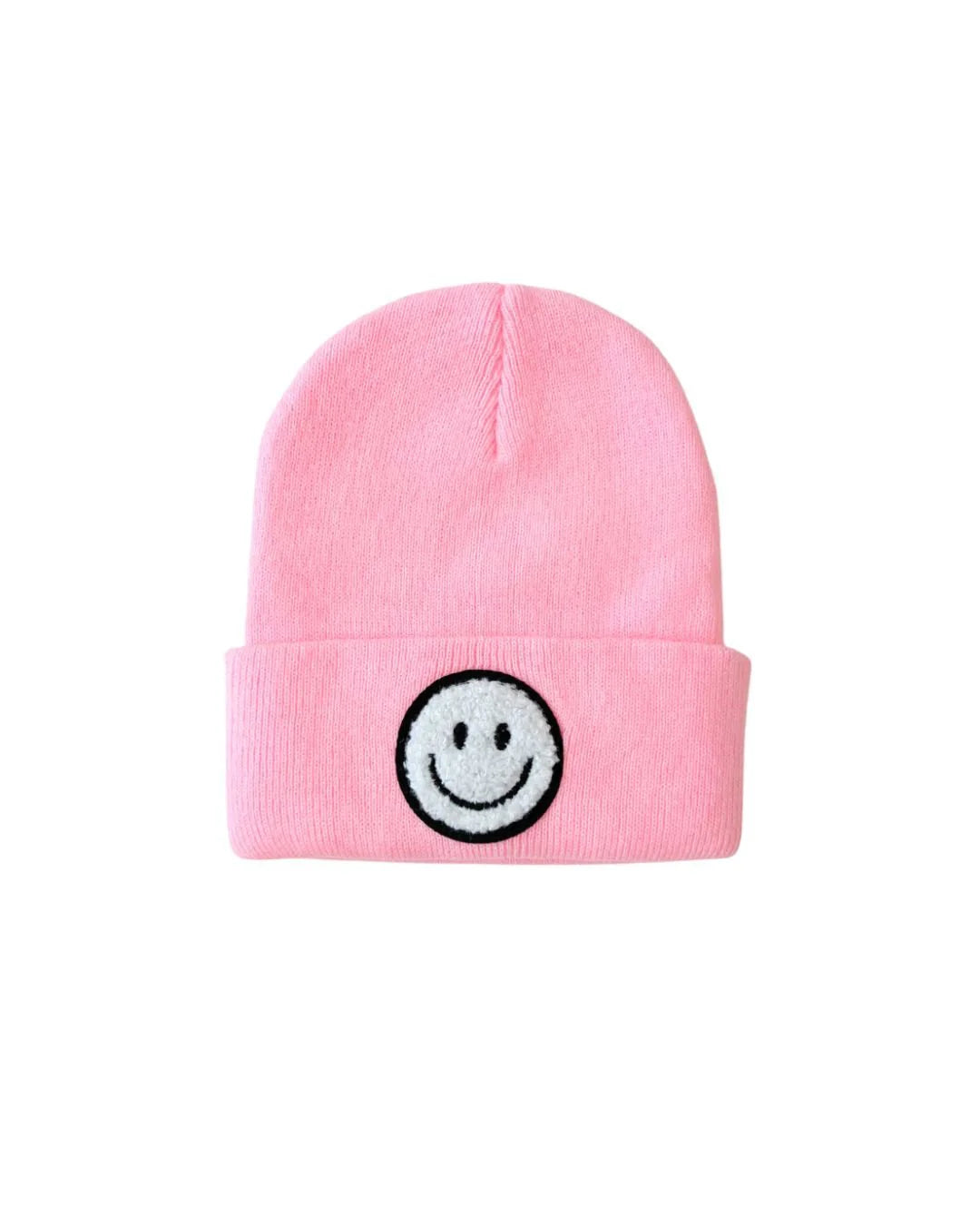 Kids Smiley Beanie - Pink