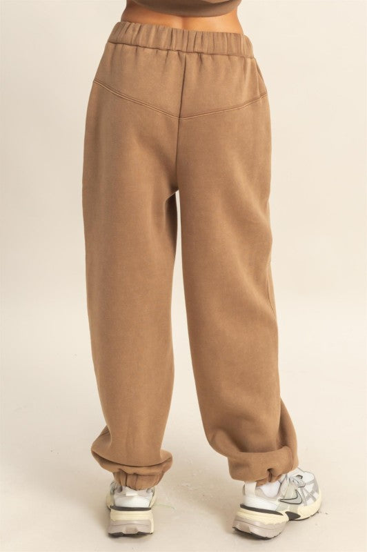 Washed Mocha Joggers