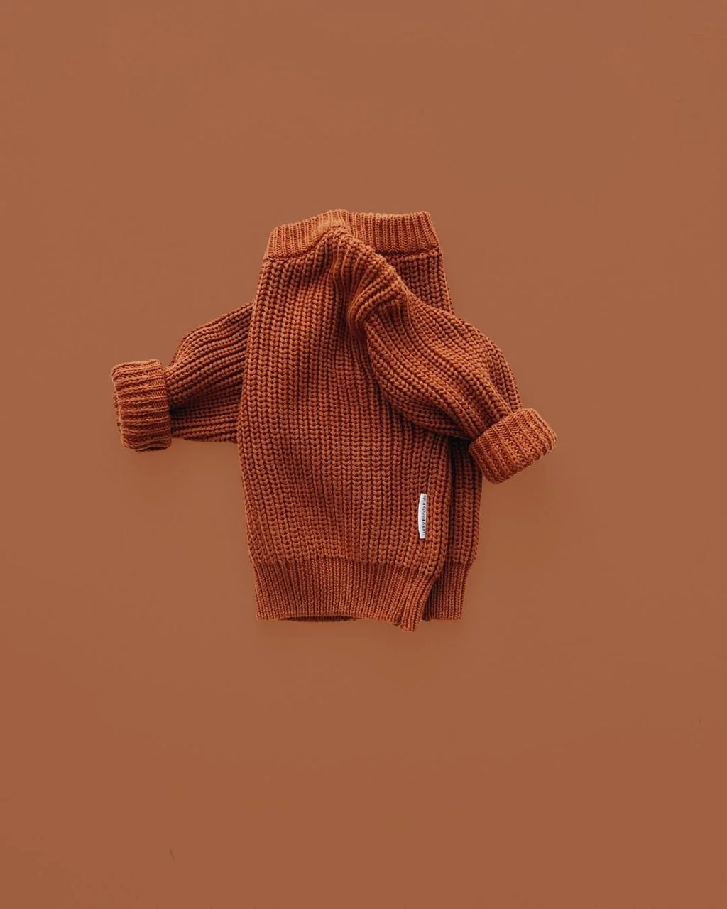 Kids Chunky Knit Sweater - Rust