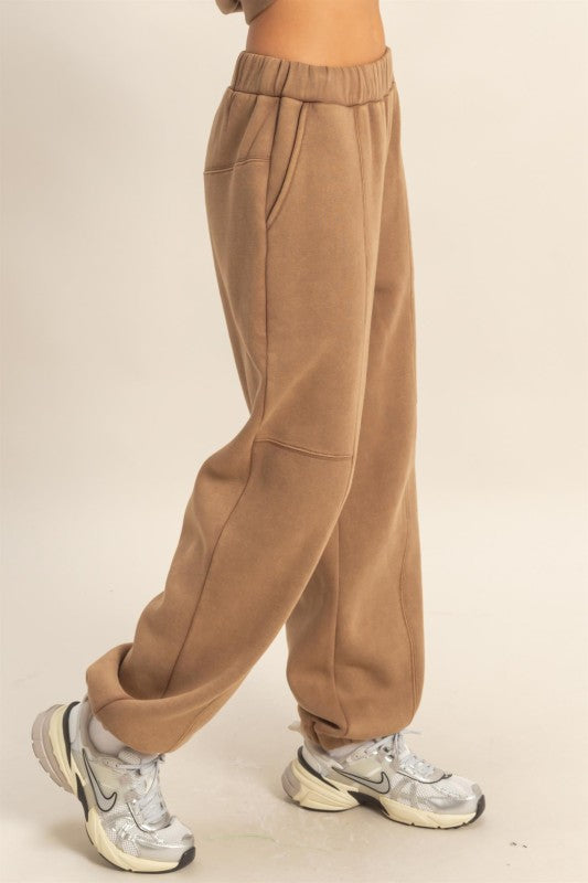 Washed Mocha Joggers