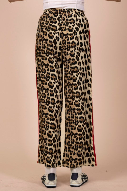 Leopard Side Stripe Pants