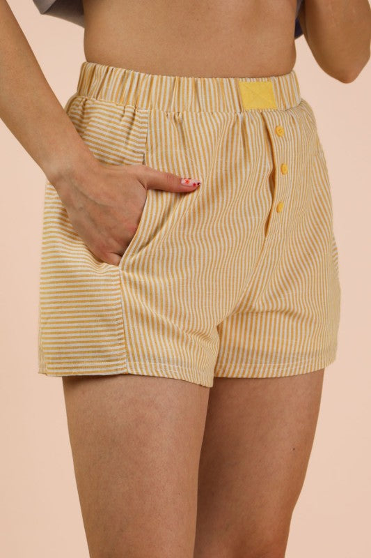Boxer Shorts - Yellow Striped