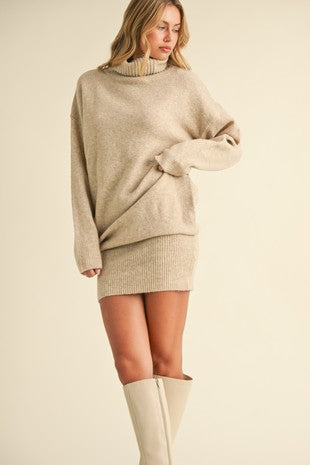 Turtleneck Sweater Mini Dress
