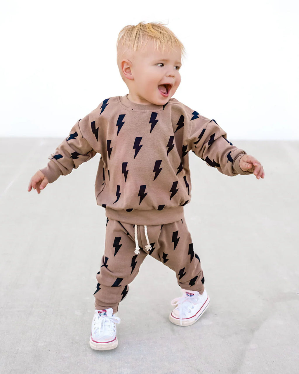 Kids Mocha Bolts Jogger Set
