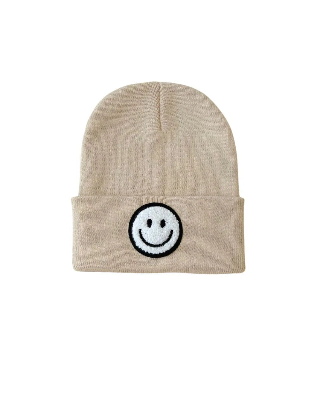 Kids Smiley Beanie - Beige