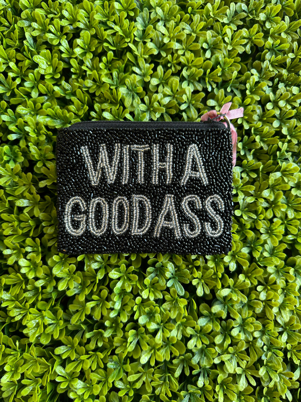 Badass With a Good Ass Beaded Coin Purse