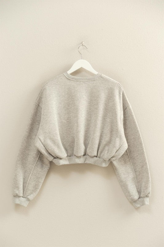 Kenna Cropped Sweatshirt - Grey