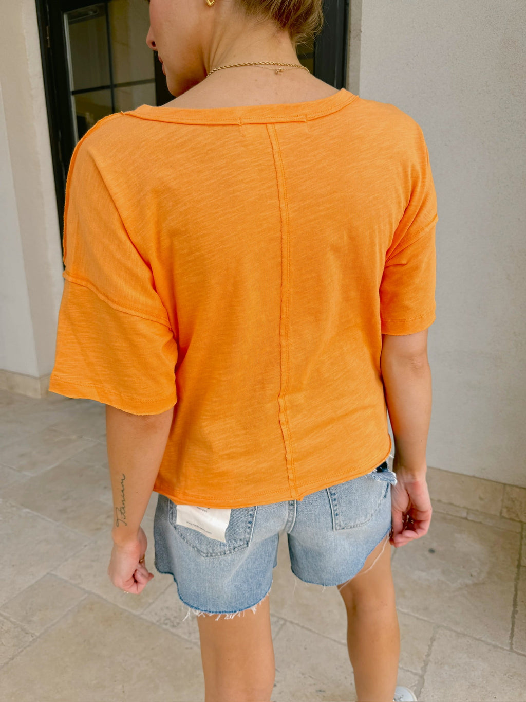 Homebound Crop Tee - Orange
